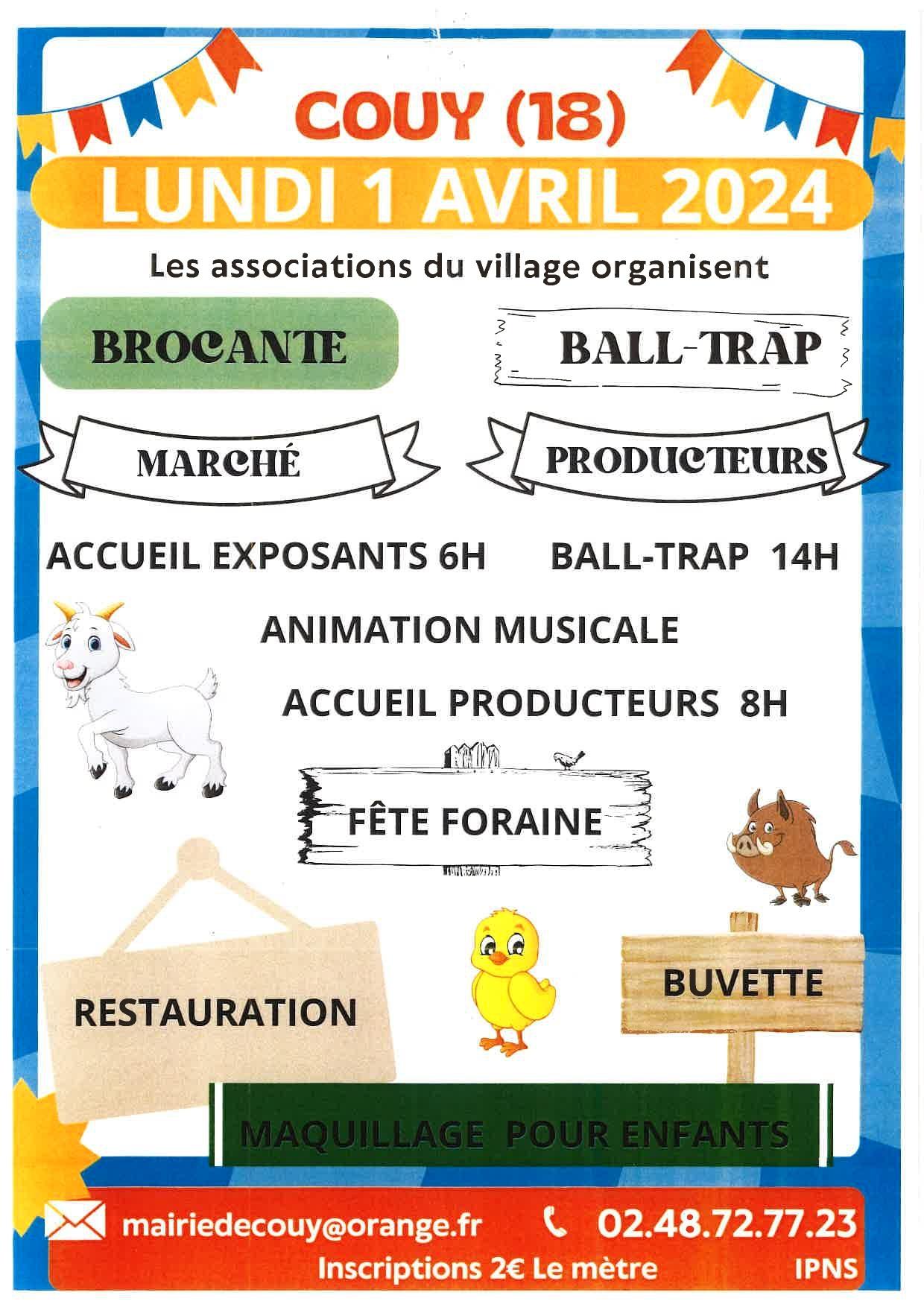 Affiche brocante couy