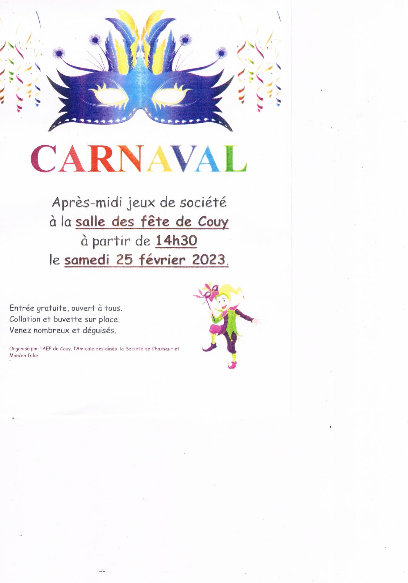 Affiche carnaval couy