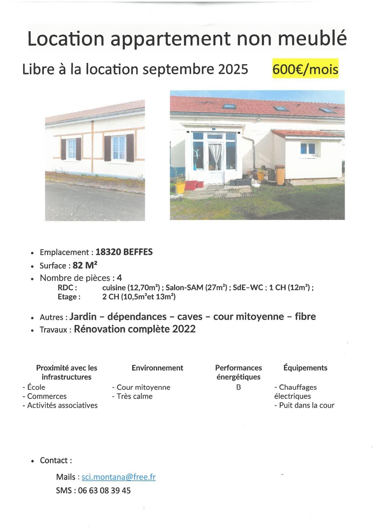 Location logement beffes